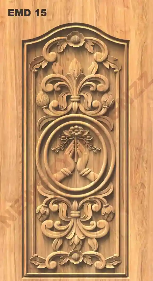 3D Flower And Namaste Single Door